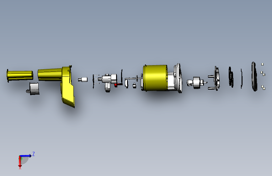motor casing-爆炸图 俯视图