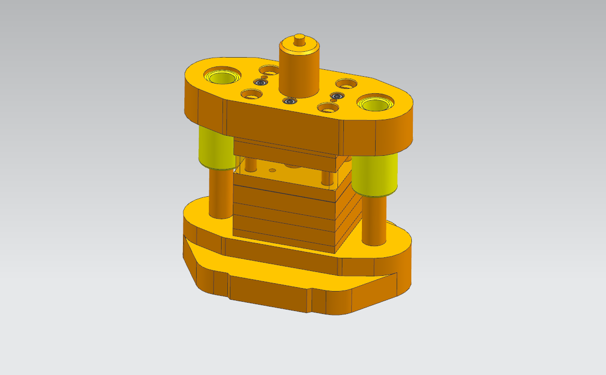 接触焊片冲孔落料模(CAD+UG三维)