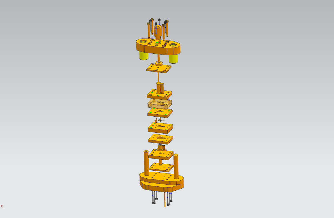 接触焊片冲孔落料模(CAD+UG三维)