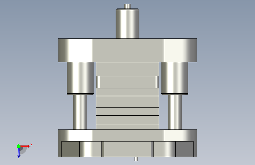 接触焊片冲孔落料模(CAD+UG三维) 俯视图