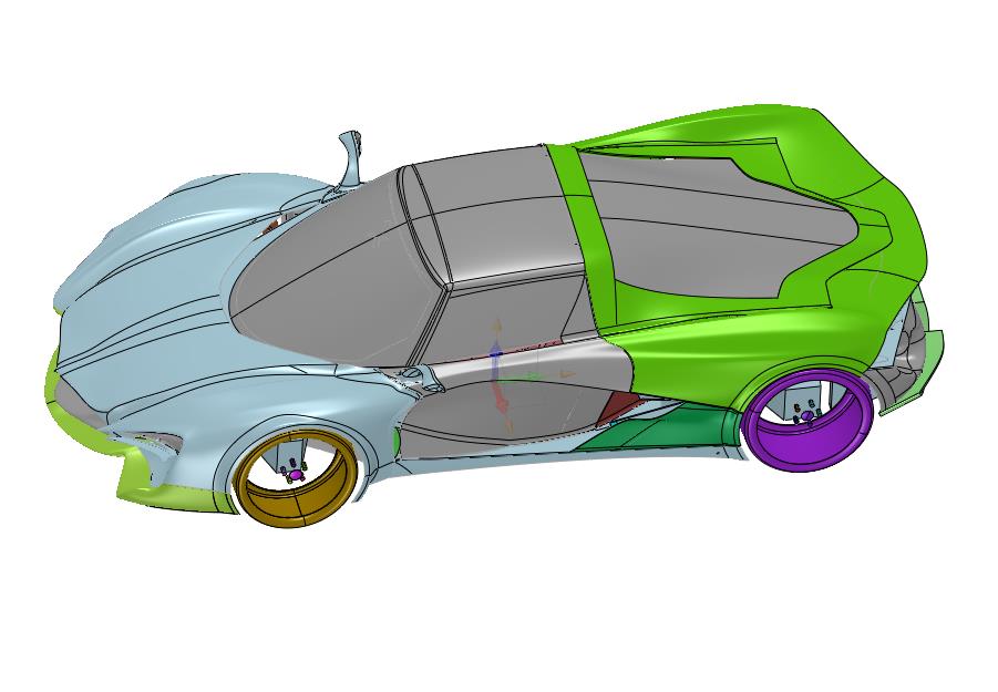 蝴蝶门汽车模型玩具车跑车合金车