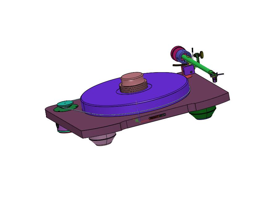 手动皮带驱动高级转盘复古乙烯基唱片机