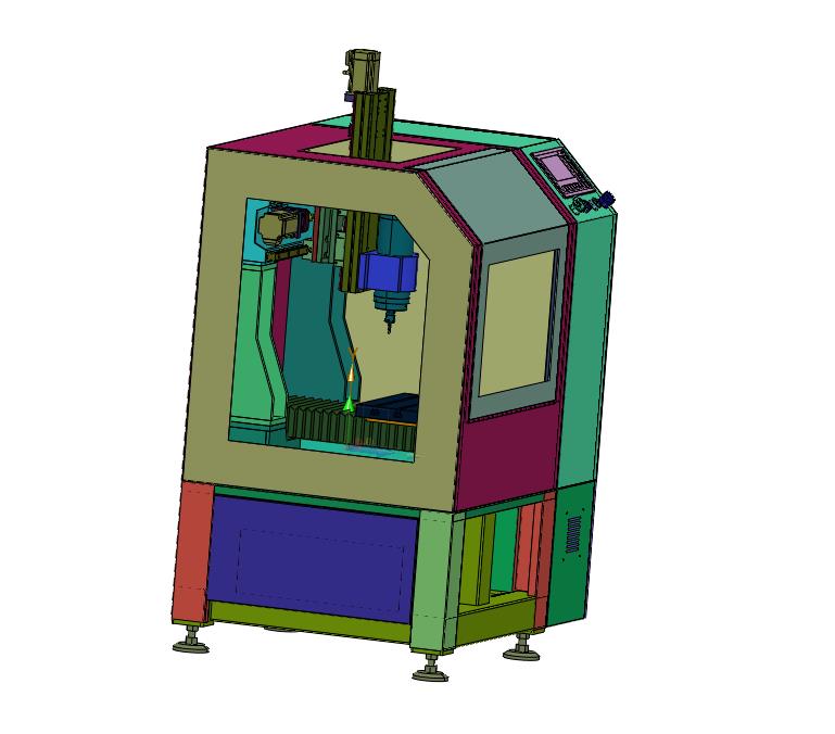 数控小型四轴金属模具玉器全封闭精雕机