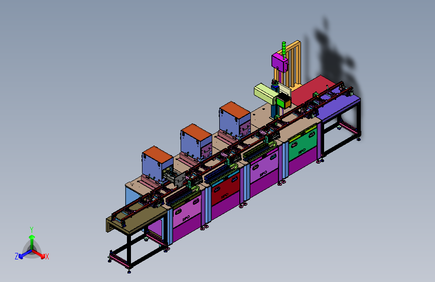 小型收音机下线检测激光打标产线