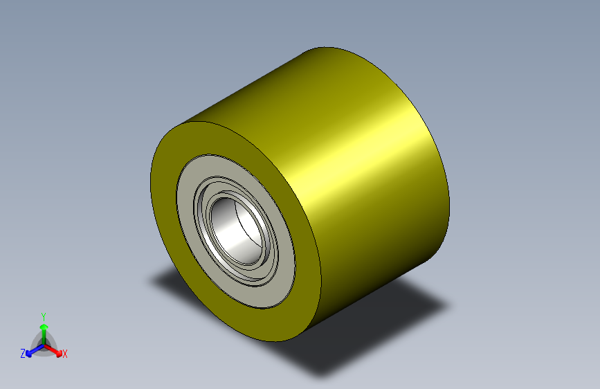 QAC22-20-L15聚氨酯滚轮（直柱 带轴承型 带衬层）