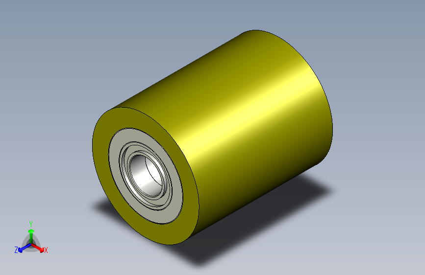 QAC22-20-L25聚氨酯滚轮（直柱 带轴承型 带衬层）