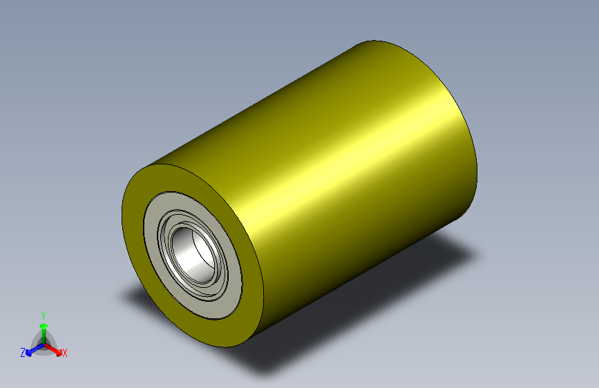 QAC22-20-L30聚氨酯滚轮（直柱 带轴承型 带衬层）
