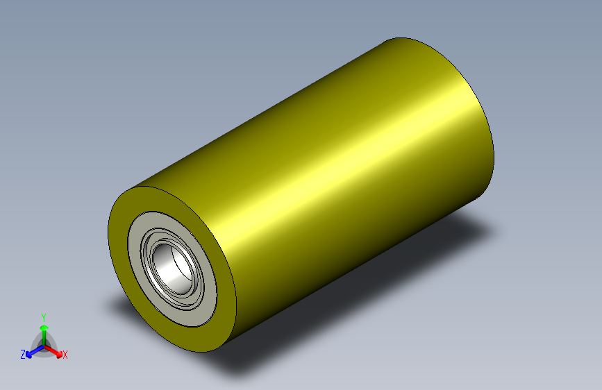 QAC22-20-L40聚氨酯滚轮（直柱 带轴承型 带衬层）