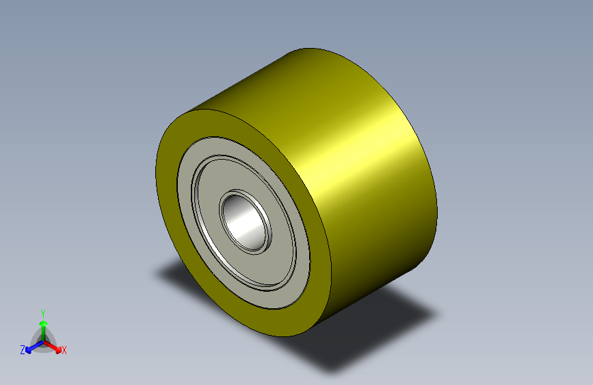 QAC22-25-L15聚氨酯滚轮（直柱 带轴承型 带衬层）