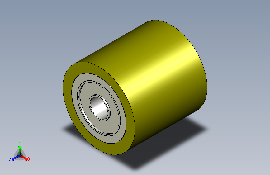 QAC22-25-L25聚氨酯滚轮（直柱 带轴承型 带衬层）