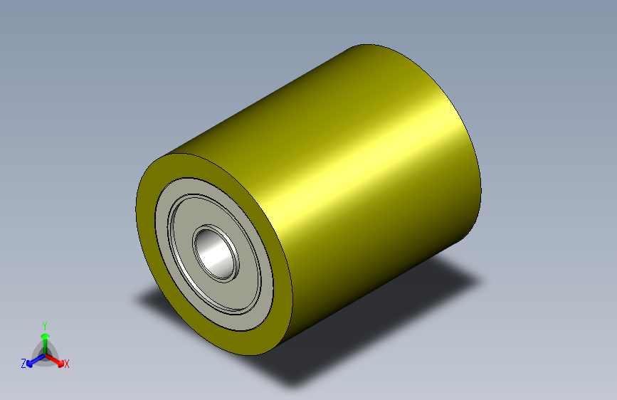 QAC22-25-L30聚氨酯滚轮（直柱 带轴承型 带衬层）