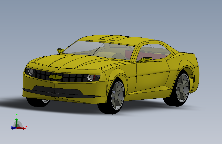 雪佛兰科迈罗 Chevrolet Camaro汽车外壳3D图纸-sw格式