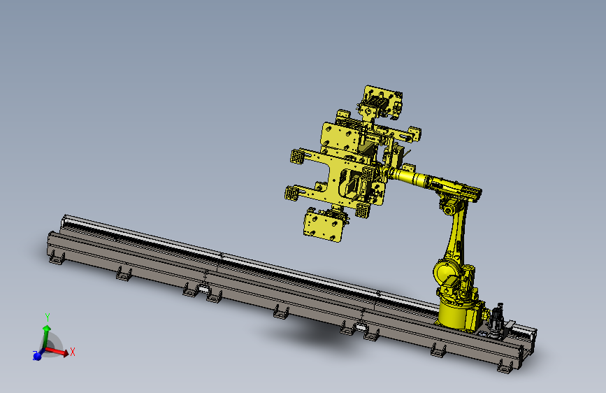 带有移动地轨的换模机械手