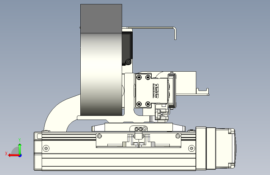 XYGT210-A2-50-100-M-C-0001丝杆模组 XY悬臂 负载2-5KG 内嵌式 XYGT210-A2 替换TOYO直线模组 背面视图