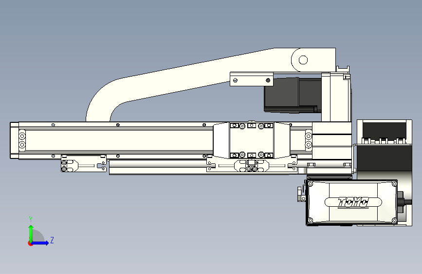 XYGT210-A2-550-200-M-C-0001丝杆模组 XY悬臂 负载2-5KG 内嵌式 XYGT210-A2 替换TOYO直线模组 左侧视图