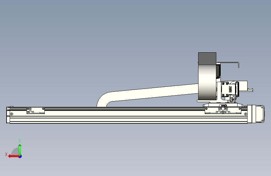 XYGT210-A2-550-200-M-C-0001丝杆模组 XY悬臂 负载2-5KG 内嵌式 XYGT210-A2 替换TOYO直线模组 背面视图