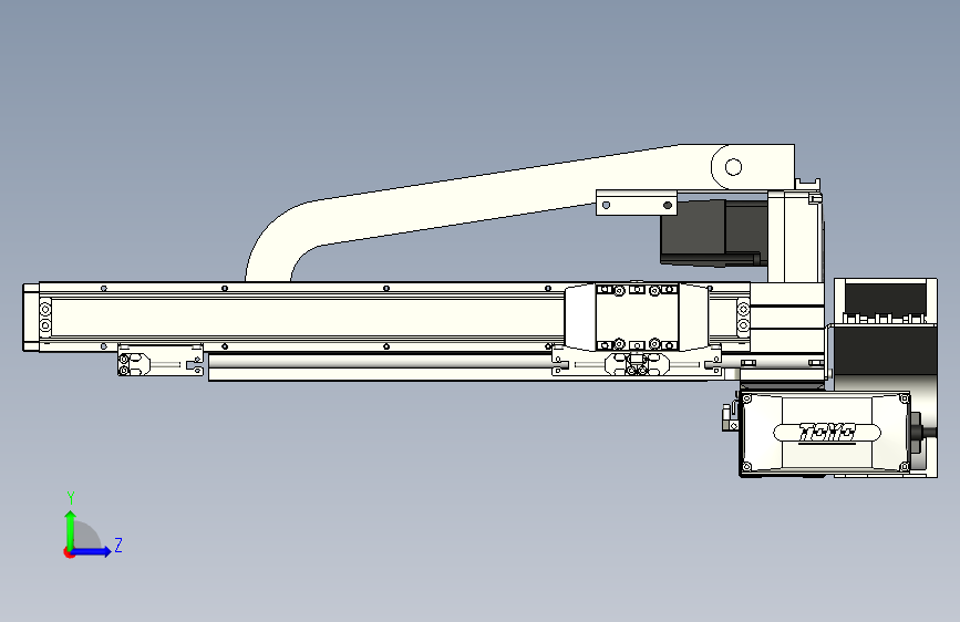 XYGT210-A2-800-300-M-C-0001丝杆模组 XY悬臂 负载2-5KG 内嵌式 XYGT210-A2 替换TOYO直线模组 左侧视图