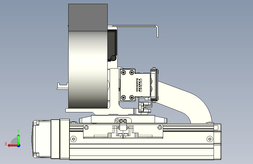 XYGT210-A3-50-100-M-C-0001丝杆模组 XY悬臂 负载2-5KG 内嵌式 XYGT210-A3 替换TOYO直线模组 背面视图