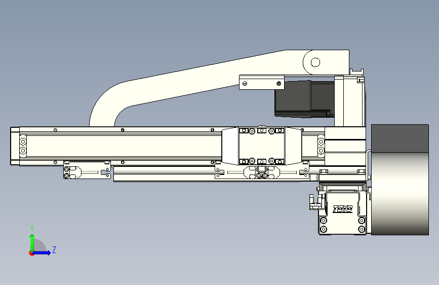XYGT210-A3-550-200-M-C-0001丝杆模组 XY悬臂 负载2-5KG 内嵌式 XYGT210-A3 替换TOYO直线模组 左侧视图