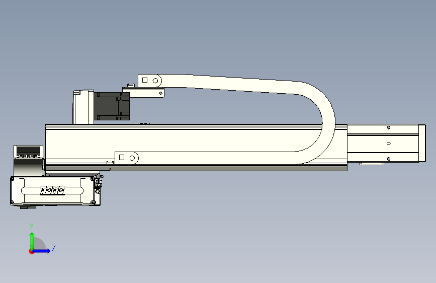 XYGT430-A3-A-1050-500-M-C-001负载2-24KG XY悬臂模组 XYGT430-A3 替换TOYO直线模组 左侧视图