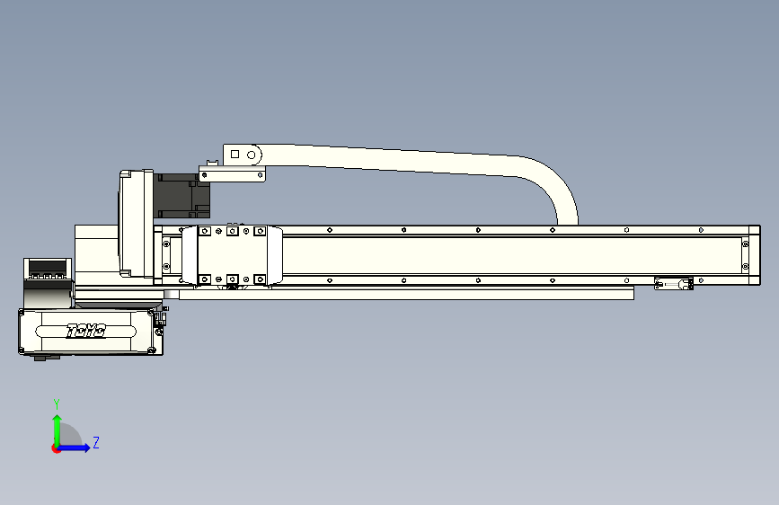 XYGT430-A4-A-1250-600-M-C-001负载2-24KG XY悬臂模组 XYGT430-A4 替换TOYO直线模组 左侧视图