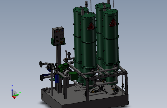 柴油过滤系统3d模型