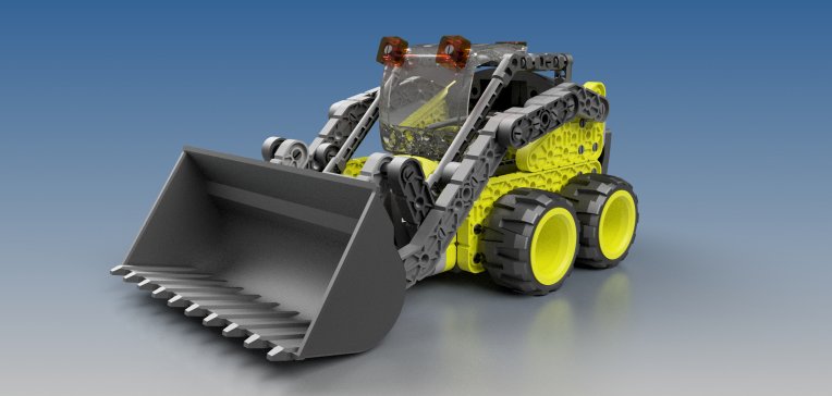 VEX Skid Steer滑移装载机拼装模型3D图纸 INVENTOR设计 附STP