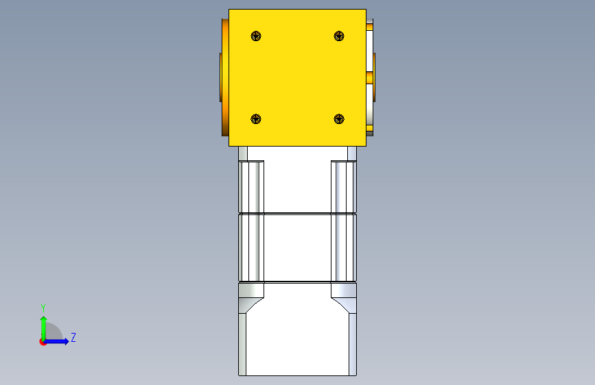 PW70双孔 PGH60-L2 14-50-70-M4 转向器加减速机 PW70双孔 PGH60 14-50-70-M4 左侧视图