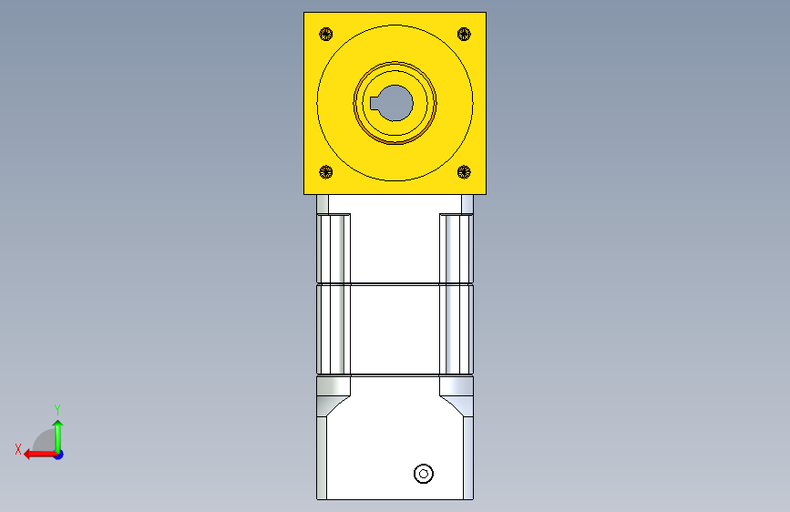 PW70双孔 PGH60-L2 14-50-70-M4 转向器加减速机 PW70双孔 PGH60 14-50-70-M4 背面视图