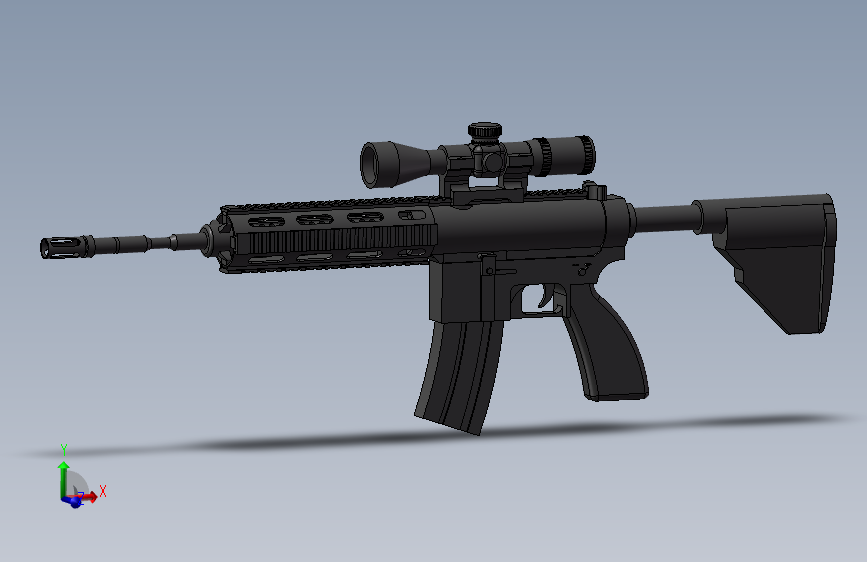 M416玩具枪建模