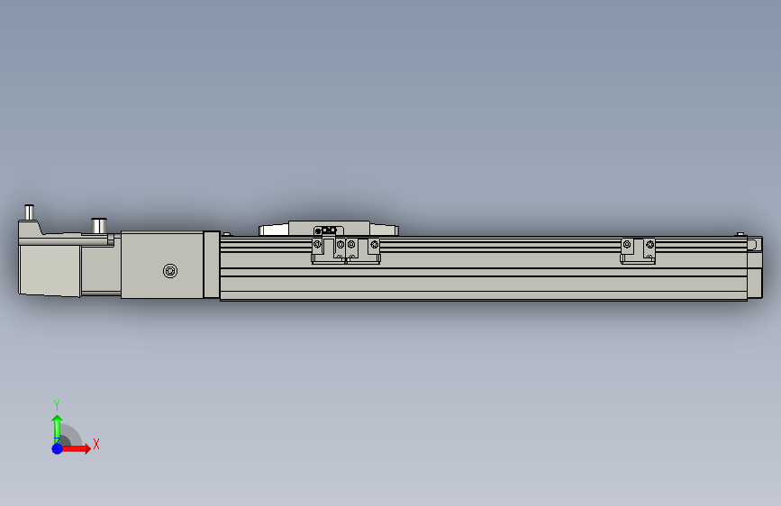 GTH4-L#-200-BC-M05-C3 GTH4内嵌式螺杆滑台 电机直连 TOYO模组滑台电缸 正面视图