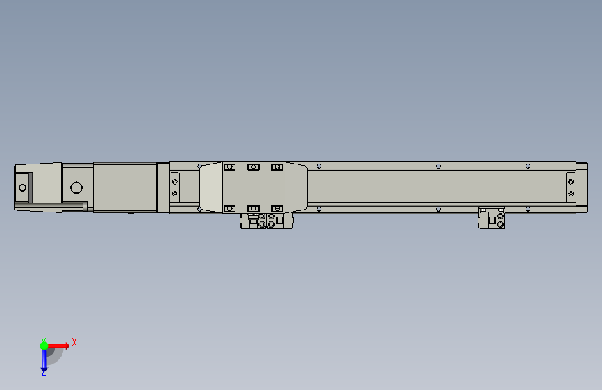GTH4-L#-200-BC-M05-C3 GTH4内嵌式螺杆滑台 电机直连 TOYO模组滑台电缸 俯视图