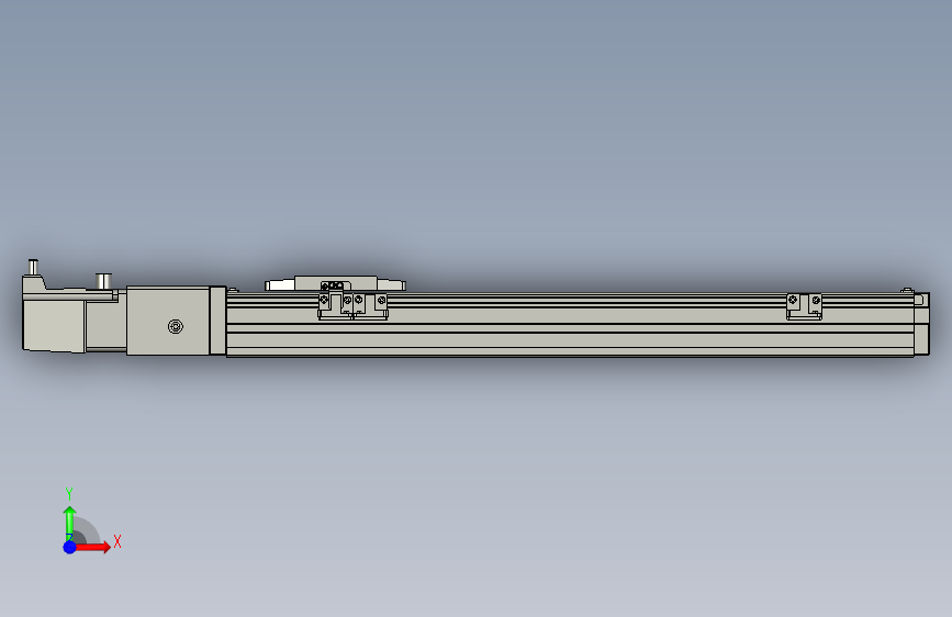 GTH4-L#-300-BC-M05-C3 GTH4内嵌式螺杆滑台 电机直连 TOYO模组滑台电缸 正面视图