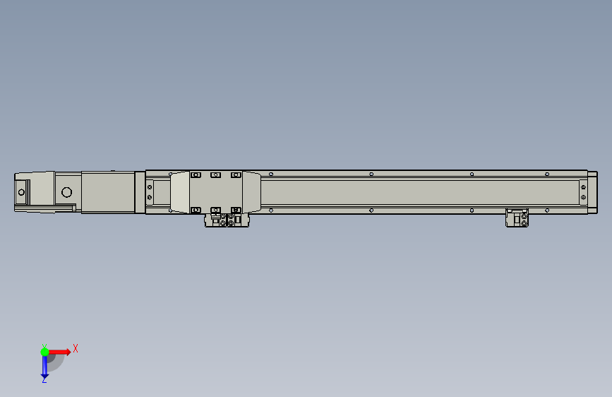 GTH4-L#-300-BC-M05-C3 GTH4内嵌式螺杆滑台 电机直连 TOYO模组滑台电缸 俯视图