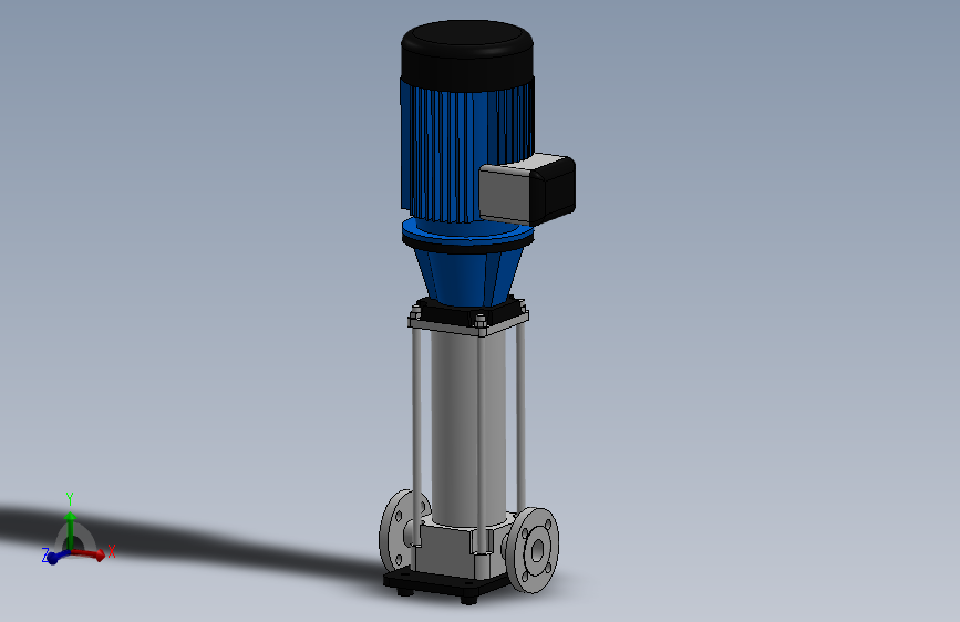 南方立式泵CDM10系列_SOLIDWORKS 2017_模型图纸下载 – 懒石网