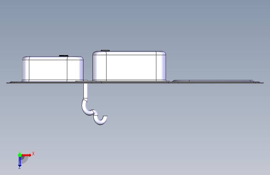 厨房中的洗涤盆 俯视图