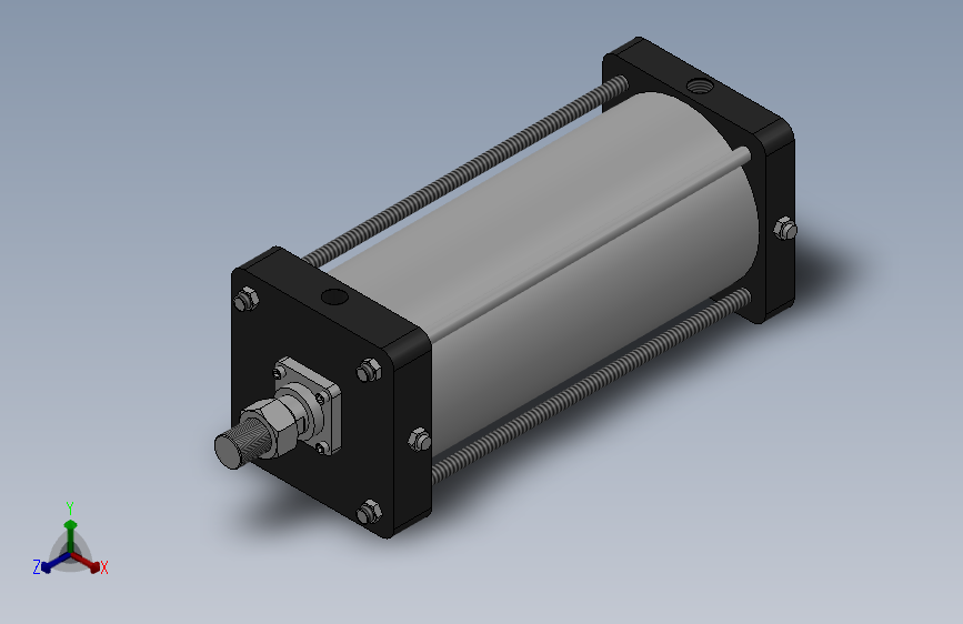 10A-2系列无给油润滑气缸[10A-2 SD 200 B 400]_SOLIDWORKS 2018_模型图纸下载 – 懒石网