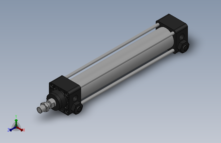 10B-5系列无拉杆气缸[10B-5 SD 40 B 200 ]_SOLIDWORKS 2018_模型图纸下载 – 懒石网