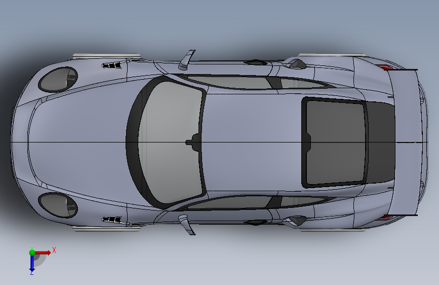 保时捷911gt3 俯视图
