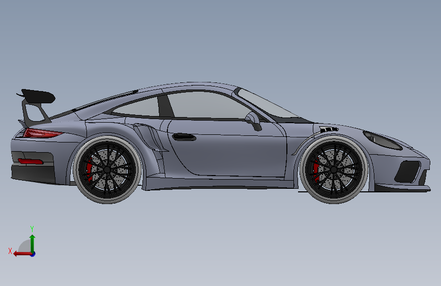 保时捷911gt3 背面视图