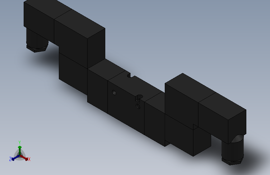 3mm二位五通双电控换向阀(板接)[Q25D2C-25 DC24V-S]