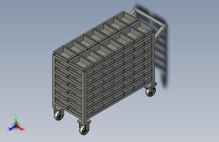 小物件放置盒周转车