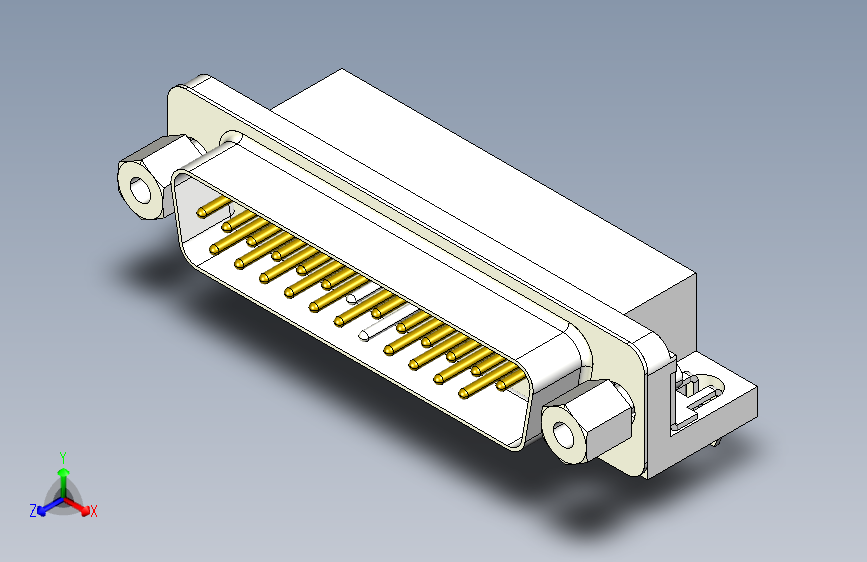 PCB板子焊接航插25 矩形连接器