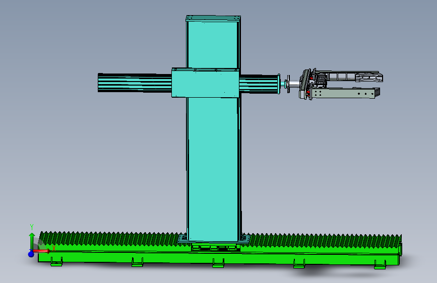 带有移动底盘的木箱搬运机构