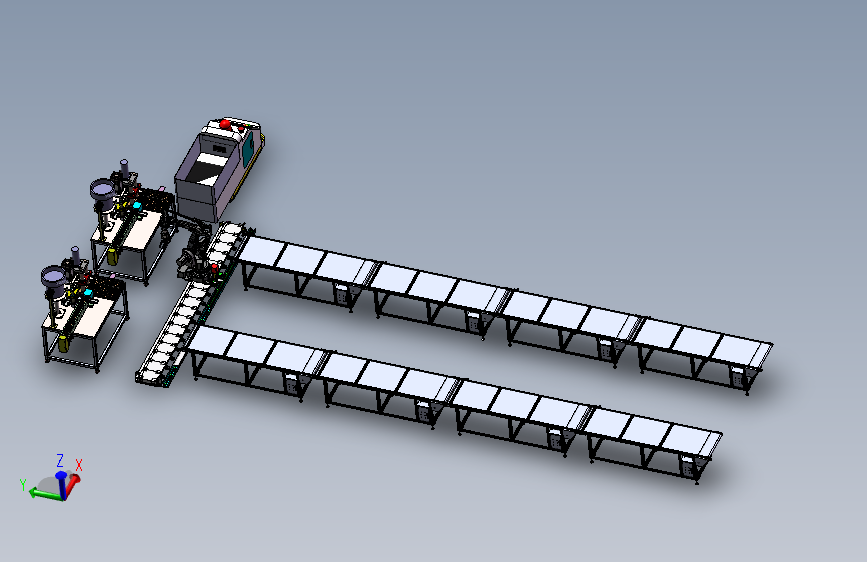 自动压铆钉机设备与机械手组合模拟