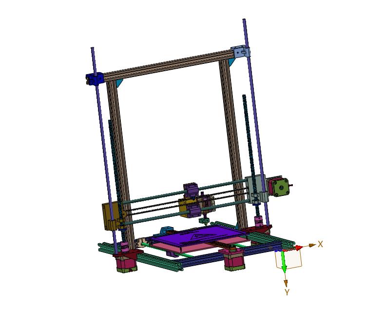 3D广告字发光字型材搭建打印机