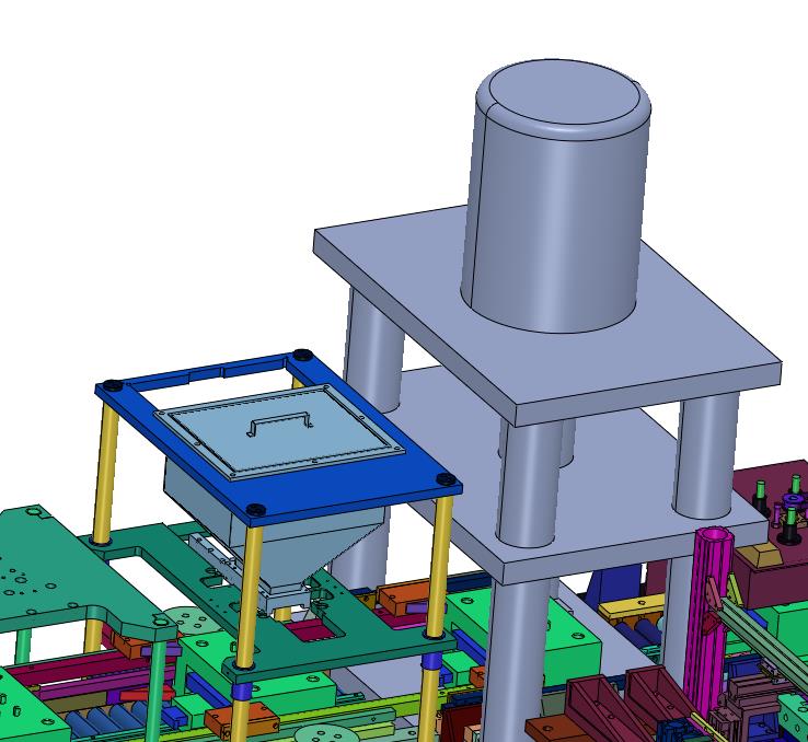 循环传动自清理的填粉压装装置
