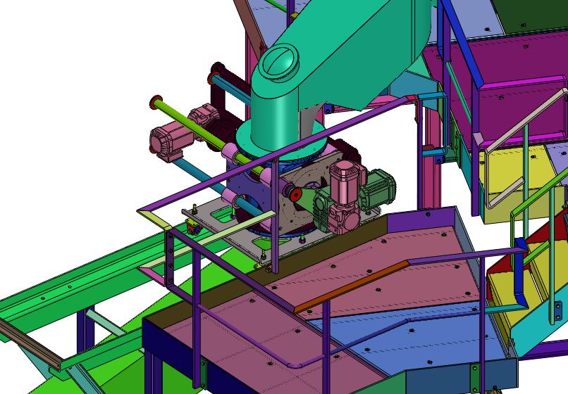 大型设备电动旋转阀门和操作平台