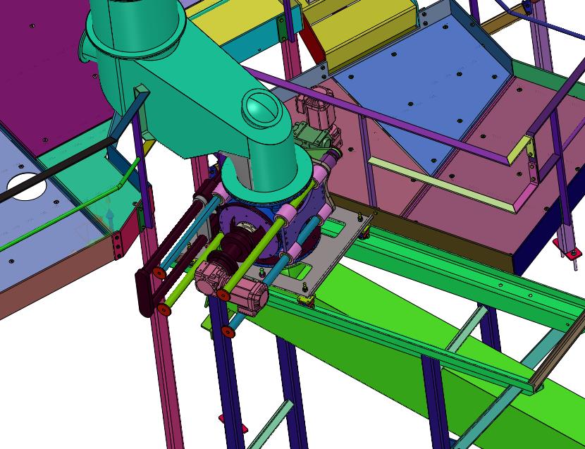 大型设备电动旋转阀门和操作平台