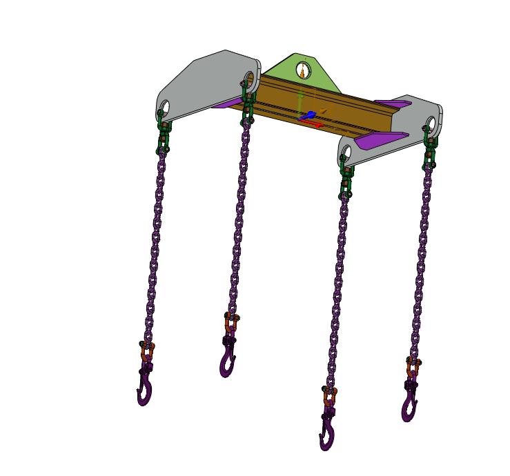 发动机运输四链条吊具